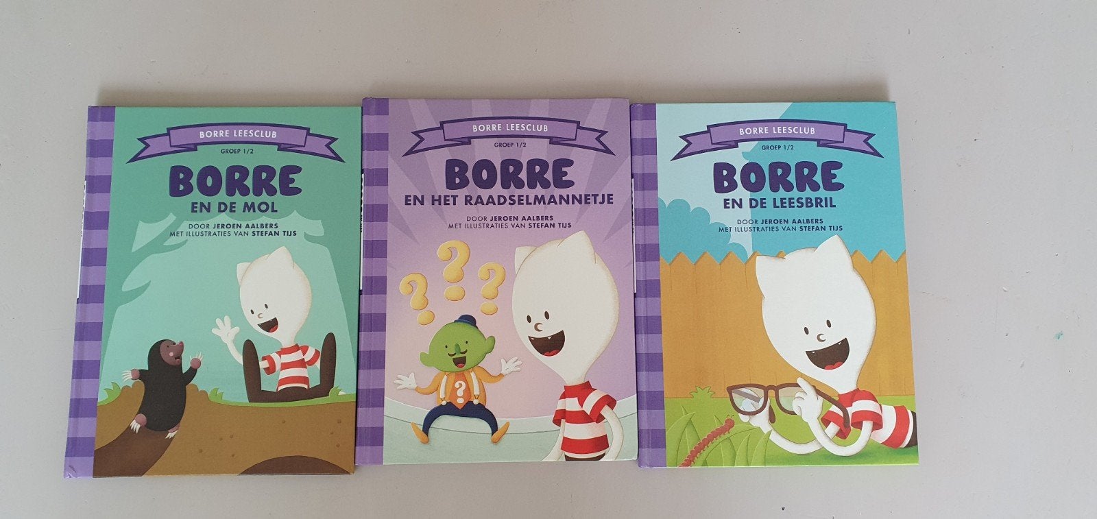 Borre Leesclub boeken - 3 boekjes groep 1/2, Ophalen, Zo goed als nieuw, Jeroen Aalbers, Fictie algemeen