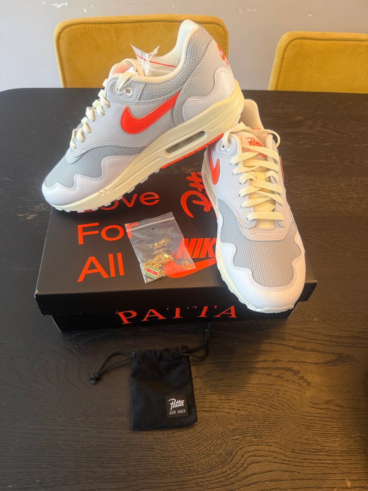 Nike Air Max 1 Patta 'Waves' Monarch Sneakers - Maat 42, Ophalen of Verzenden, Nieuw, Overige kleuren, Sneakers of Gympen