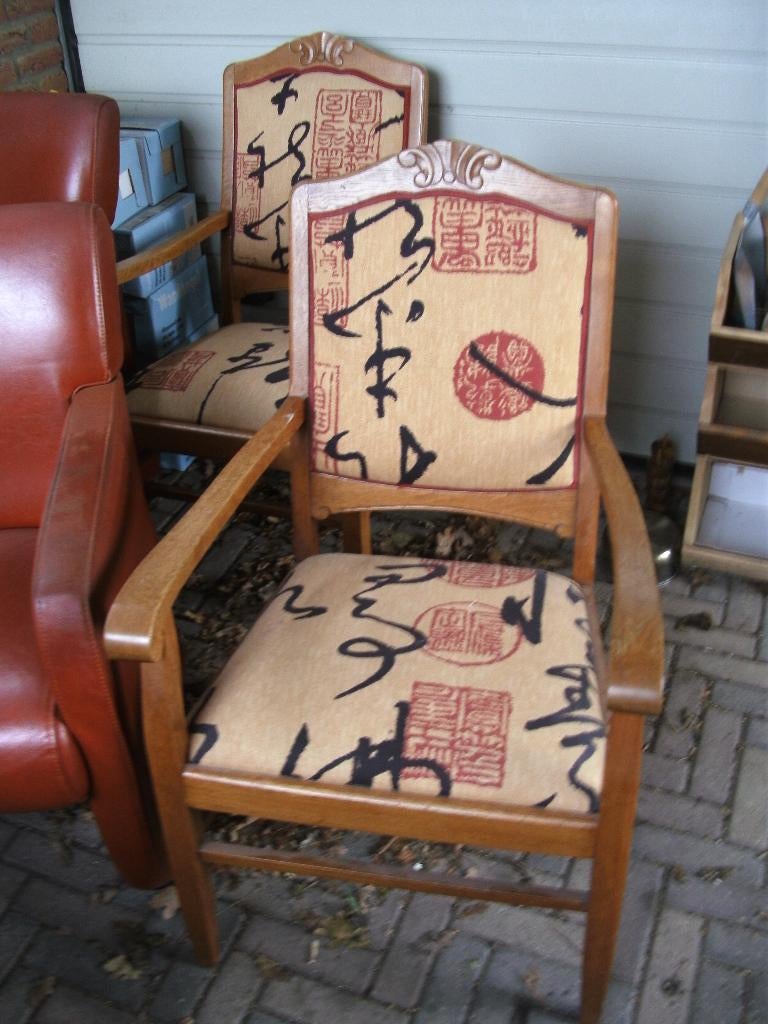 2 vrolijke stoelen met oosterse look, Ophalen, Gebruikt, Twee, Overige kleuren