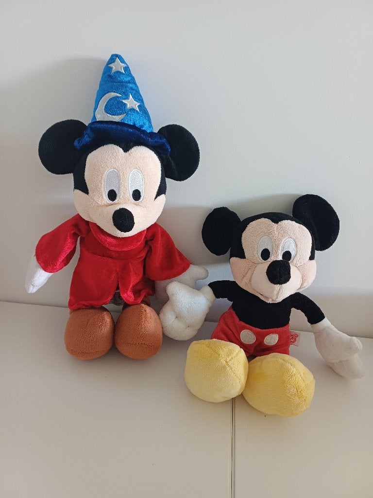 2x Mickey Mouse, pluche, Disneyland Parijs, superstaat! 2=€5, Ophalen of Verzenden, Zo goed als nieuw, Overige typen