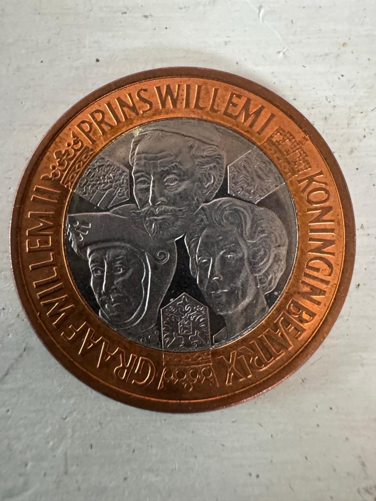 5 Gulden 1996 Delftsche Dubbeltje - Koninklijke Familie, Postzegels en Munten, Penningen en Medailles, Ophalen of Verzenden