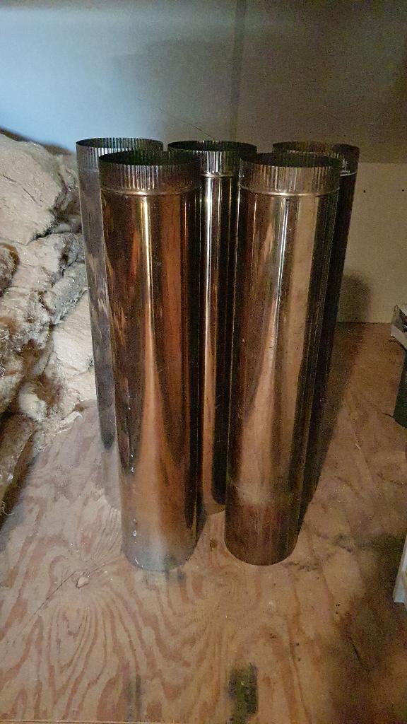 Enkelwandige kachelpijpen dia. 200mm, Ophalen, Gebruikt, Hout, Overige soorten