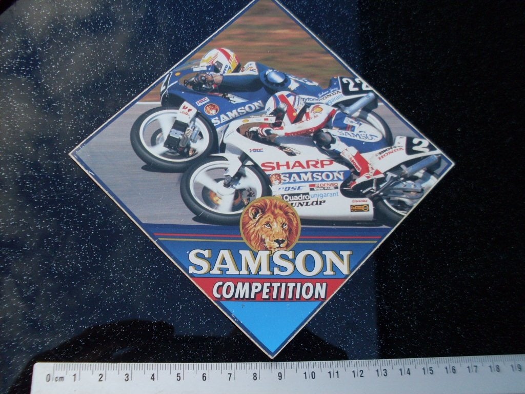 sticker samson competition wegrace grand prix gp motoren, Verzamelen, Verzenden, Zo goed als nieuw, Merk