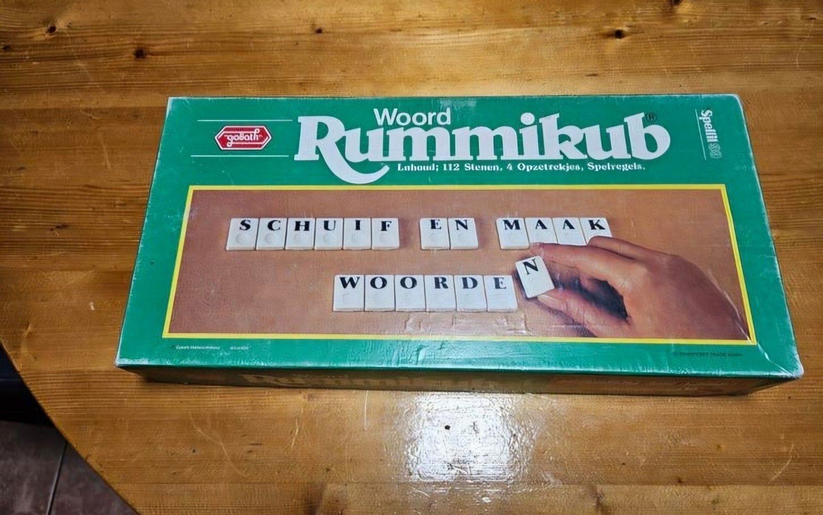 Woord Rummikub - Compleet Gezelschapsspel, Drie of vier spelers, Ophalen of Verzenden, Gebruikt, Goliath
