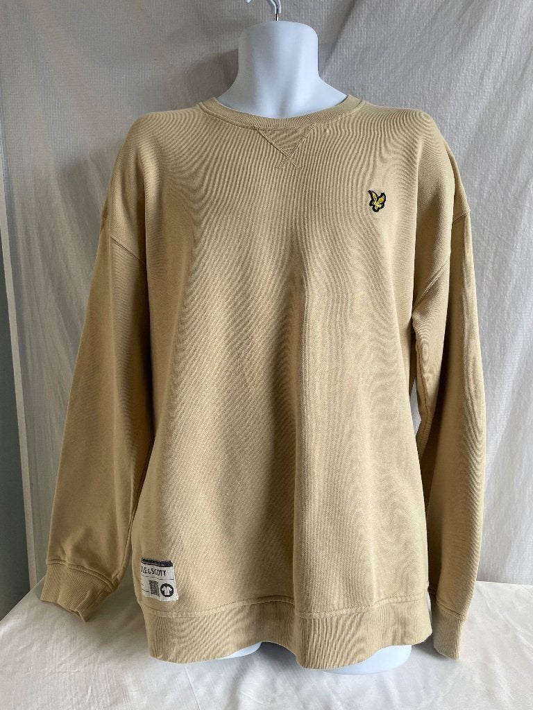Lyle & Scott beige sweater 100% biologisch katoen maat XL, Beige, Maat 56/58 (XL), Ophalen of Verzenden, Zo goed als nieuw