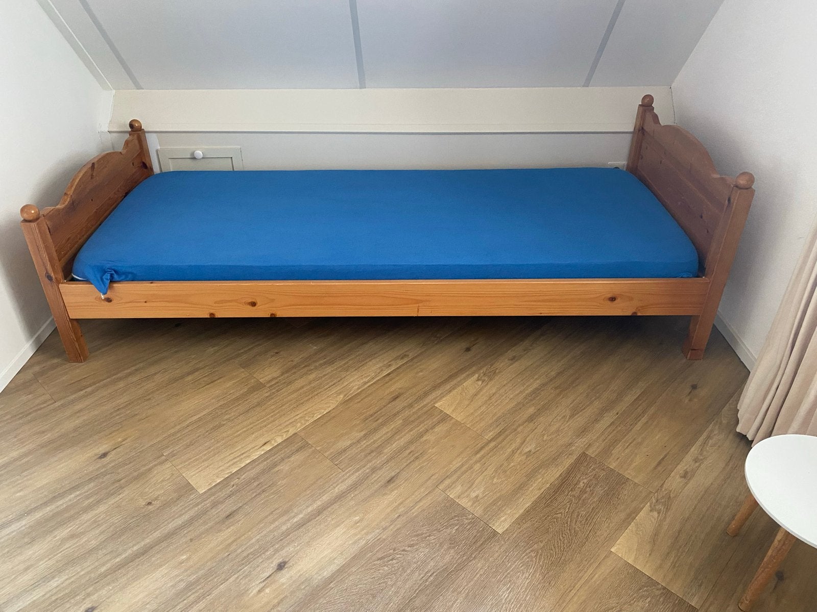 Houten eenpersoonsbed 210x90 cm, Ophalen, Gebruikt, 90 cm, Eenpersoons