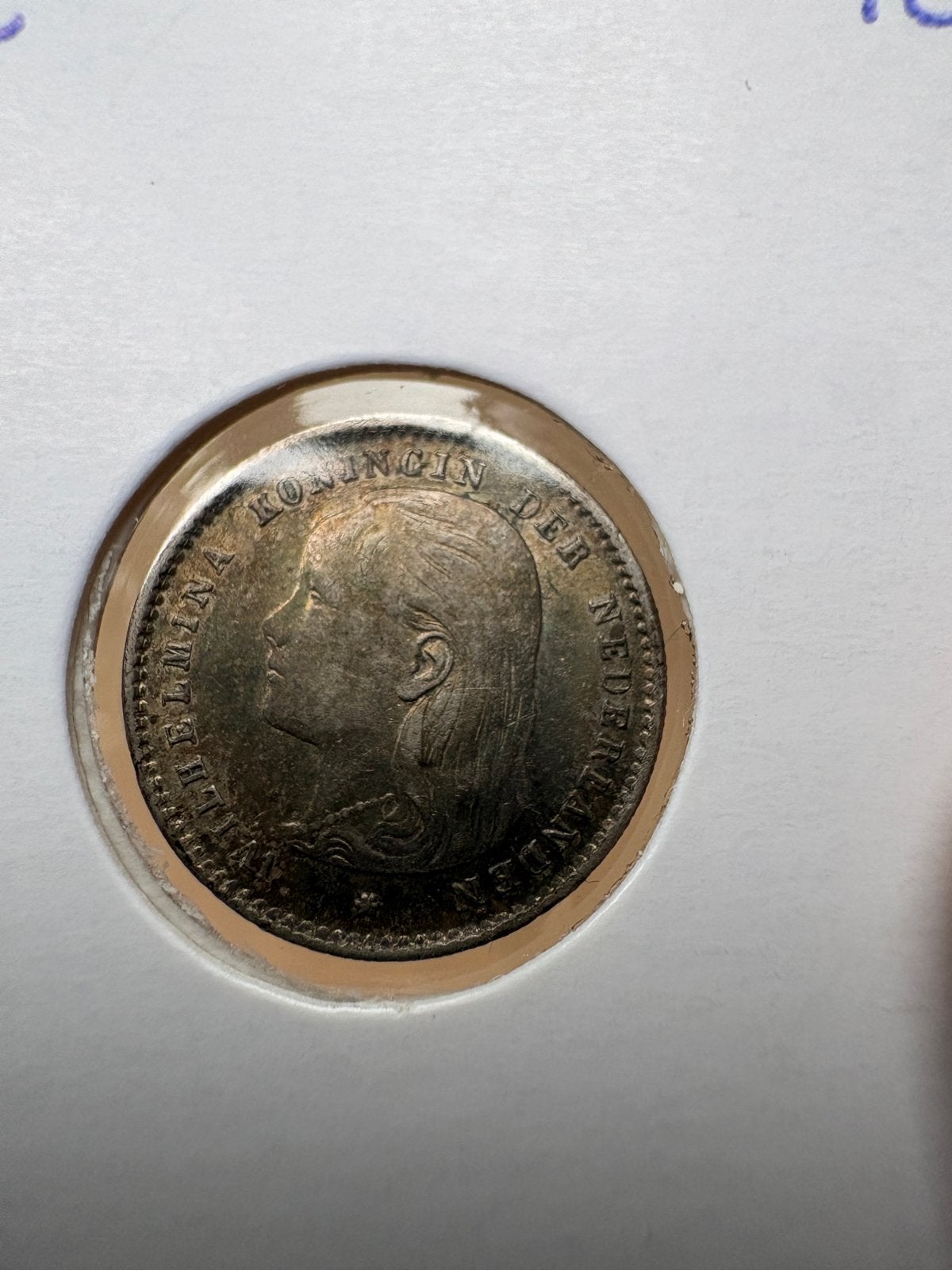 UNCZilveren 10 cent munt Koningin Wilhelmina 1895, Zilver, Ophalen of Verzenden, 10 cent, Koningin Wilhelmina