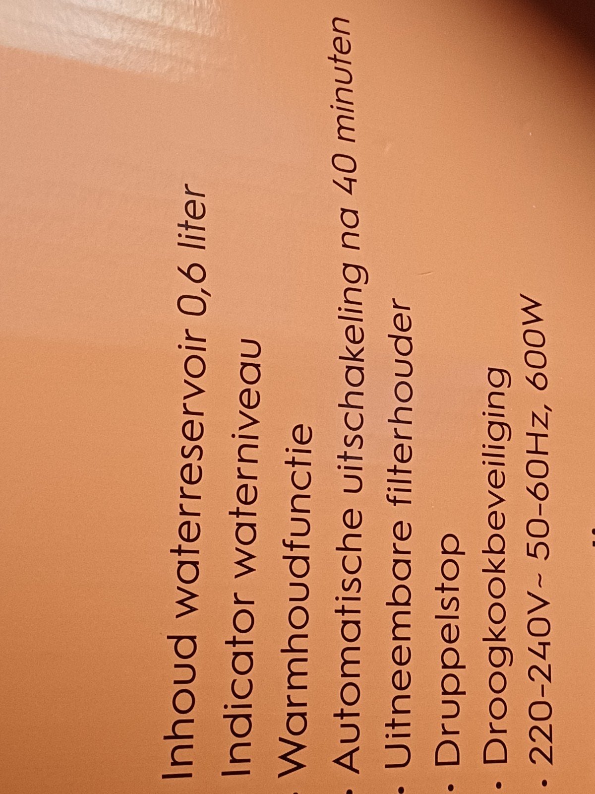 Koffiezetapparaat - 0,6L, Zwart, Ophalen, Afneembaar waterreservoir, 10 kopjes of meer, Gemalen koffie