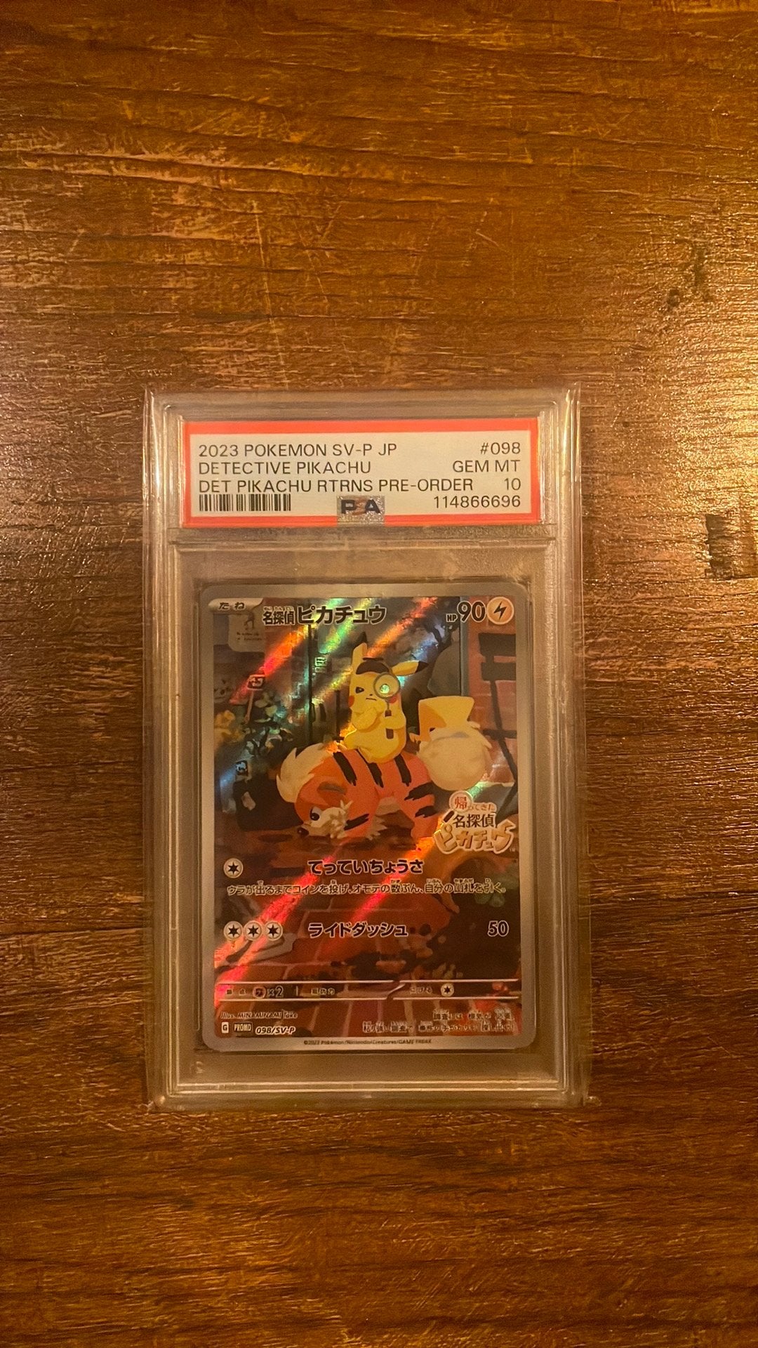 Detective Pikachu promo psa 10, Ophalen, Zo goed als nieuw, Losse kaart, Foil