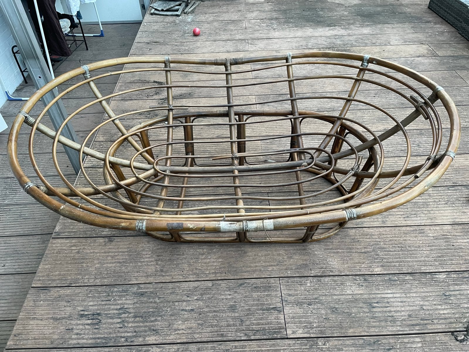 Bamboe Stoel - 175x115x65 cm, Huis en Inrichting, Ophalen, Gebruikt, 100 tot 125 cm, 150 tot 200 cm