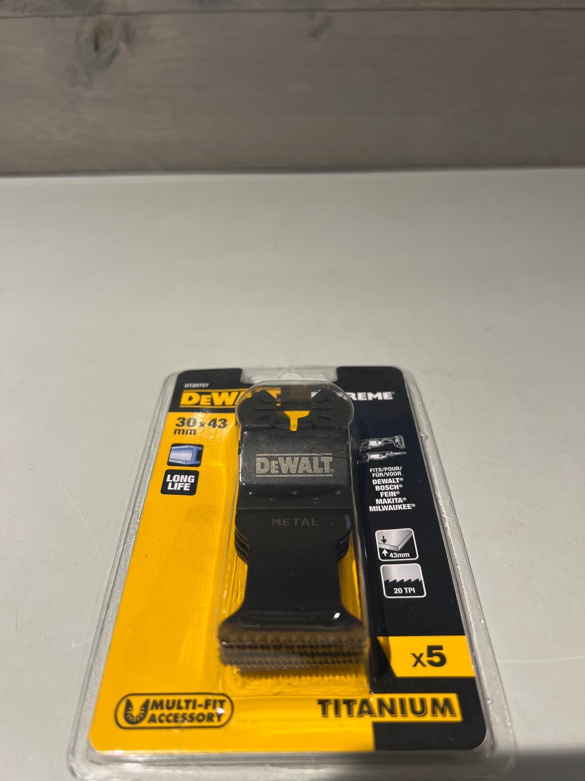 DeWalt DT20727-QZ Multitool Zaagbladen Titanium 5 stuks, N, N, Nieuw, Ophalen of Verzenden
