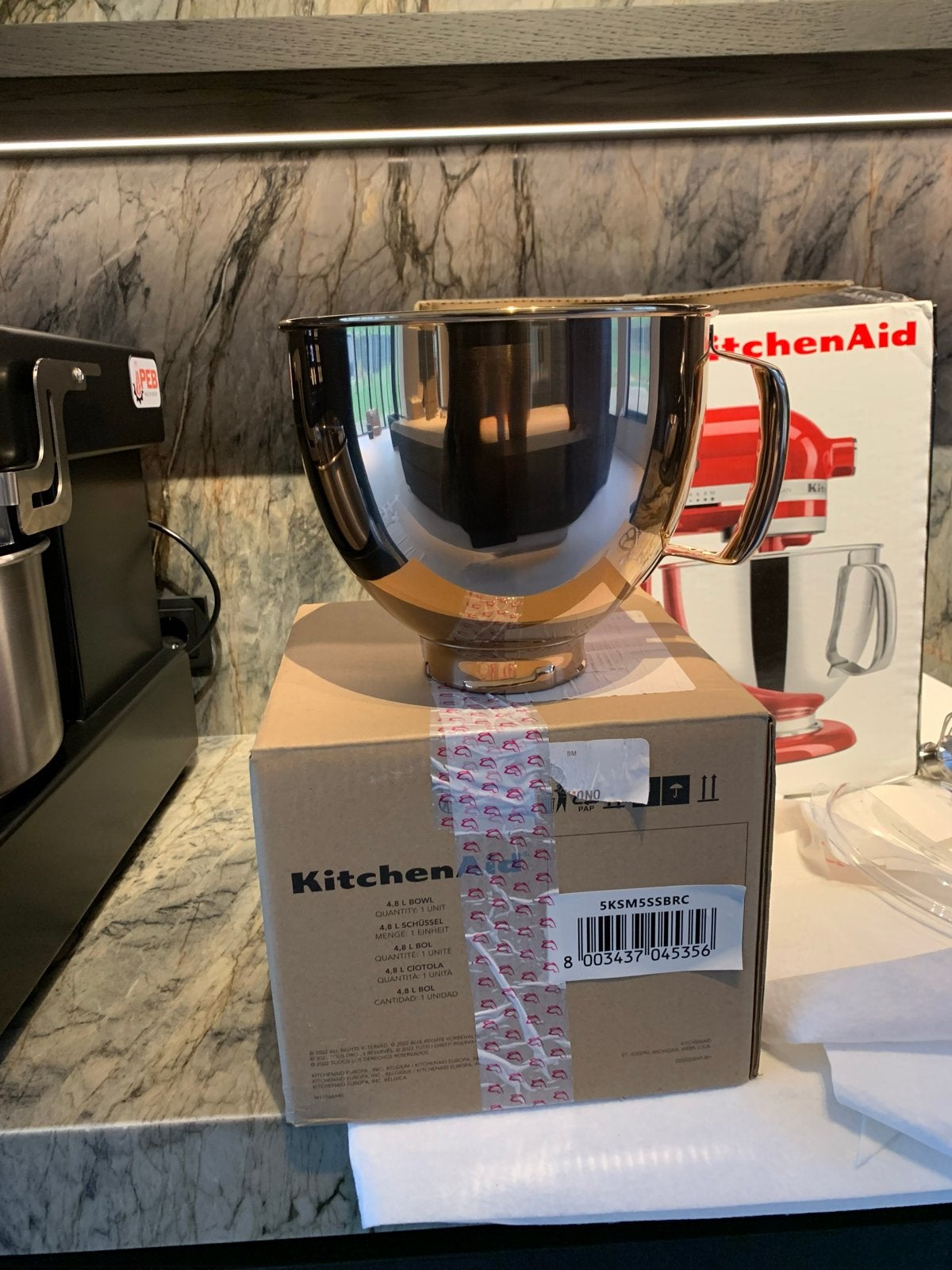 KitchenAid 4.8L Mengkom - Radiant Copper (5SKM5SSBRC) NIEUW!, Witgoed en Apparatuur, Keukenmixers, 4 liter of meer, Nieuw, 3 snelheden of meer