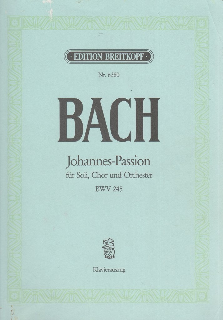 JOHANN SEBASTIAN BACH - Johannes - Passion, Ophalen of Verzenden, Gebruikt, Artiest of Componist, Populair