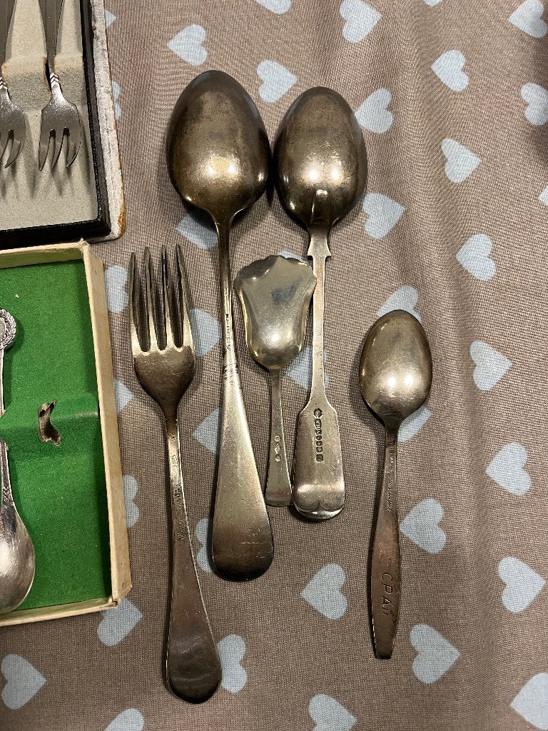 Vintage Bestekset - Diverse Lepels en Vorken, Antiek en Kunst, Ophalen of Verzenden