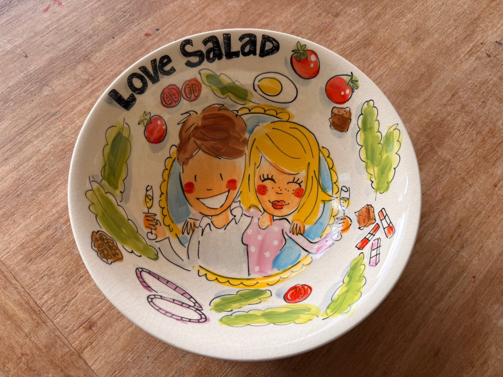 Blond Amsterdam saladeschaal, Huis en Inrichting, Ophalen, Gebruikt, Aardewerk