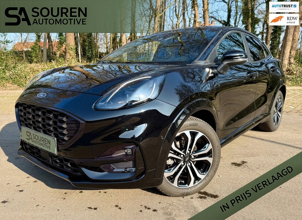 Ford Puma 1.0 EcoBoost Hybrid 155PK ST-Line / Winter Pack /, Stof, Zwart, 1226 kg, Zwart