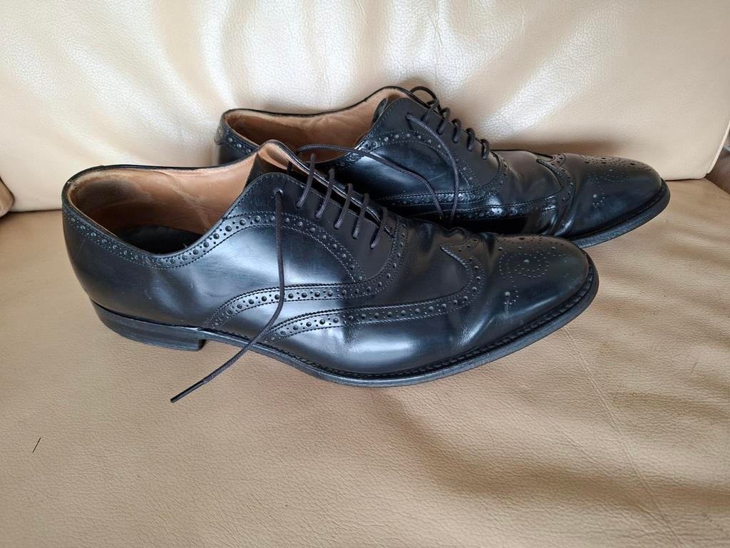 Church's 'Full Brogue' Oxford in Zwart Kalfsleer maat 43,5, Kleding | Heren, Schoenen, Zwart, Ophalen of Verzenden, Zo goed als nieuw