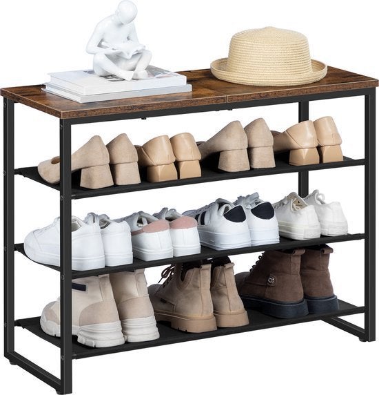 Nieuwe Schoenenrek 3 Lagen–Schoenenkast -75x29x59cm–Zwart, Ophalen of Verzenden, Nieuw