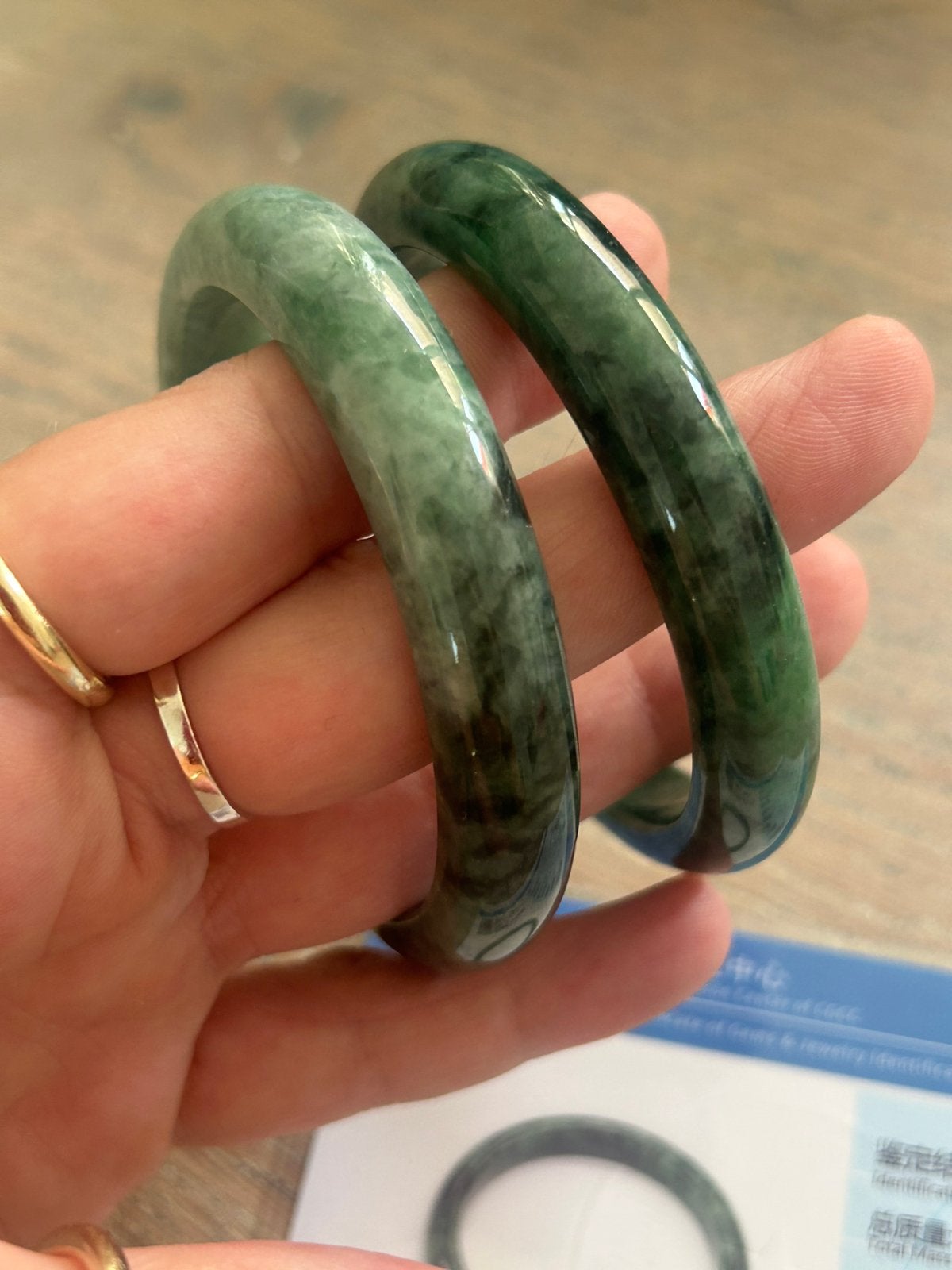 Jadite bangles, Sieraden, Tassen en Uiterlijk, Ophalen of Verzenden, Zo goed als nieuw