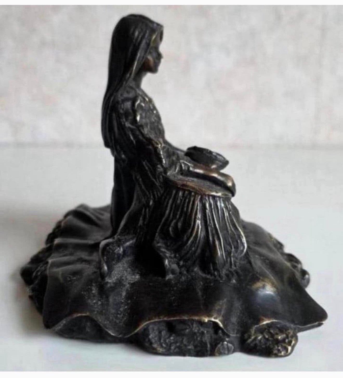 Franz iffland 1862-1935 sculptuur Moeder met Kind - Brons, Ophalen of Verzenden, Brons, Beeld, Vrouw