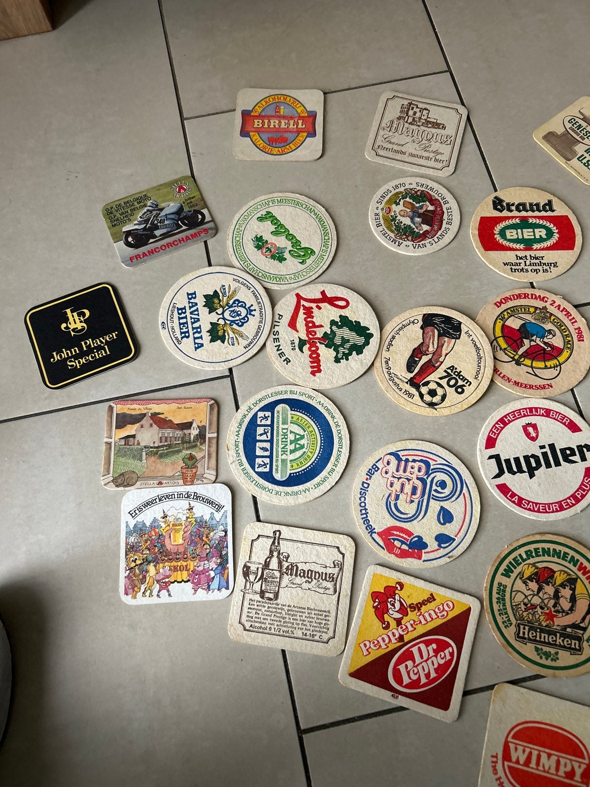 Grote collectie vintage bierviltjes (ca. 50 stuks), Ophalen of Verzenden, Gebruikt