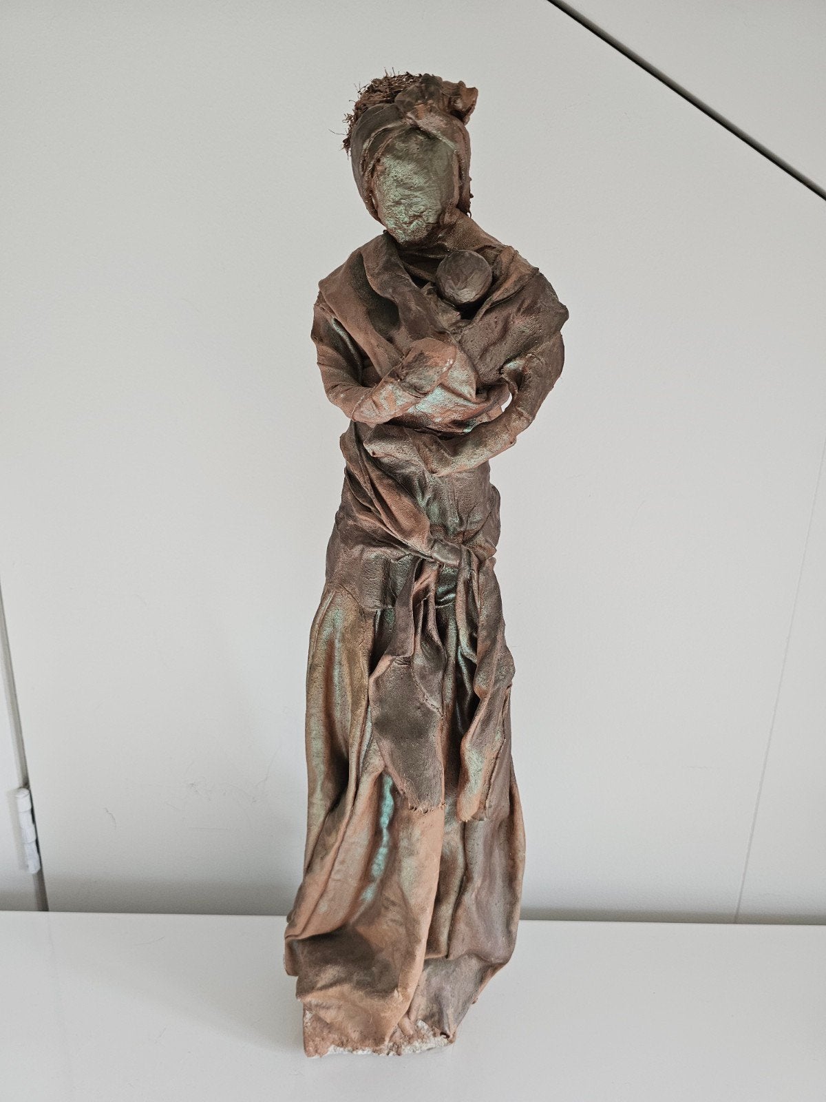 Uniek Beeld van Vrouw met Kind - 60 cm Hoog, Verzenden, 50 - 100 cm, Handgemaakt, Overige materialen
