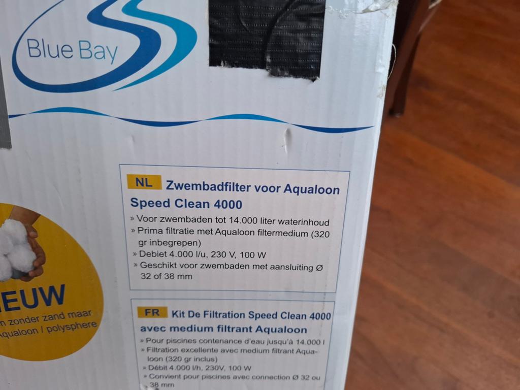 Blue Bay Speed Clean 4000 Zwembadfilter Aqualoon, Ophalen, Nieuw, Zwembadpomp