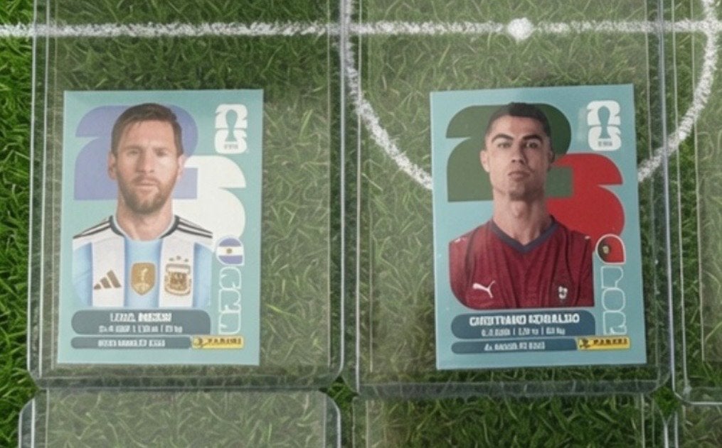 Sticker Messi & Ronaldo Panini World cup 2026, Verzamelen, Sportartikelen en Voetbal, Verzenden, Nieuw, Buitenlandse clubs, Spelerskaart