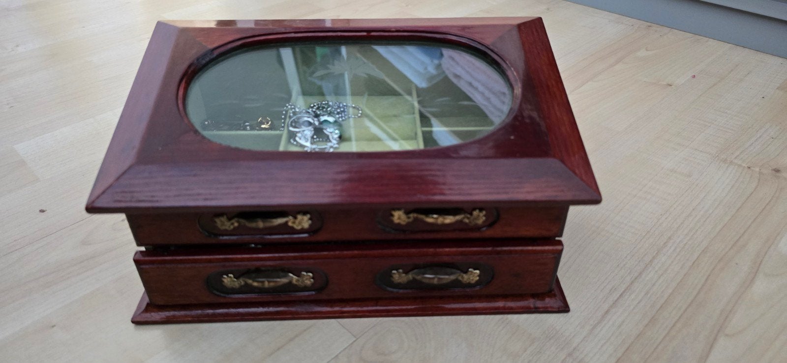 Houten Muziekdoos Sieradendoos met Lade