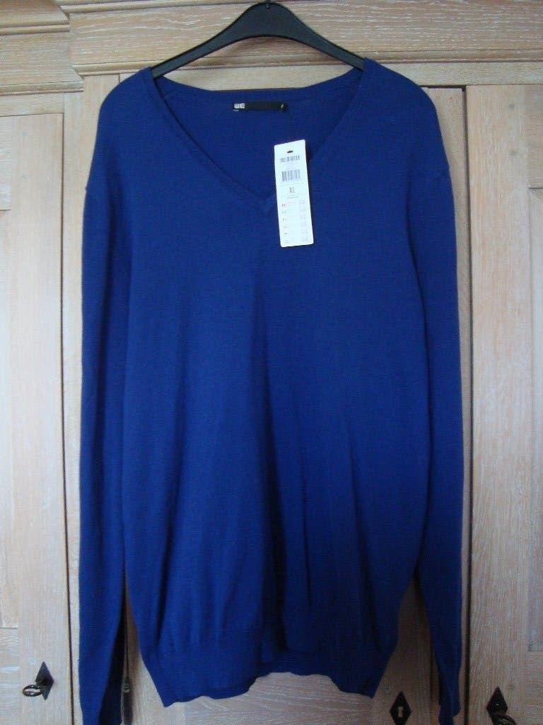 Heren trui met v hals xl, Ophalen of Verzenden, Nieuw, Maat 56/58 (XL), Blauw