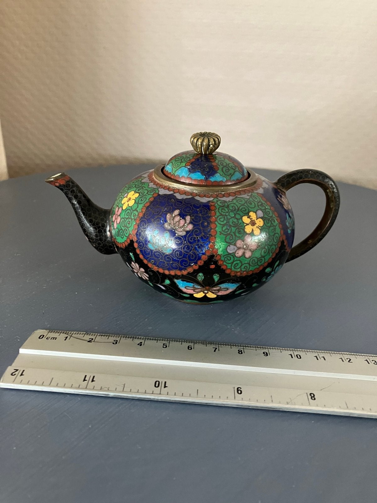 Antieke Chinese Cloisonné Theepot - Handgemaakt Emaille, Ophalen of Verzenden