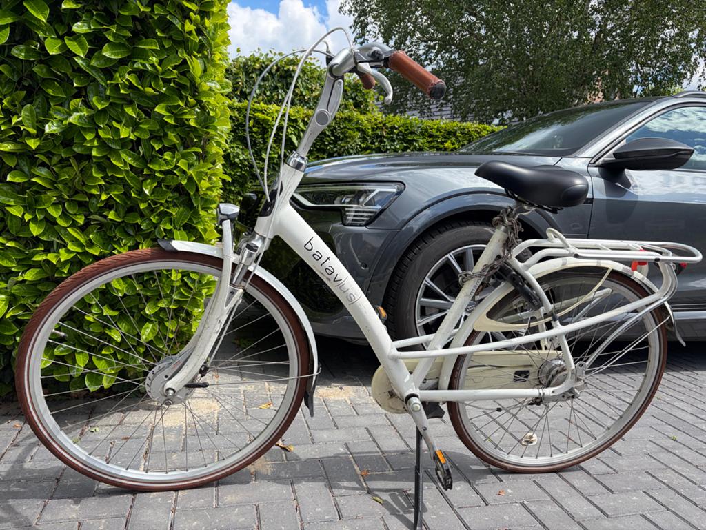 Batavus Damesfiets - Wit, Gebruikt, Fietsen en Brommers, Fietsen | Dames | Damesfietsen, Gebruikt, Batavus, Versnellingen, 50 tot 53 cm
