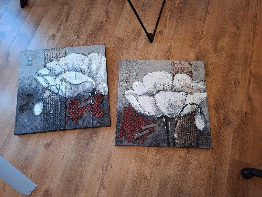2 schilderijen, Ophalen, Minder dan 50 cm, Gebruikt, Schilderij
