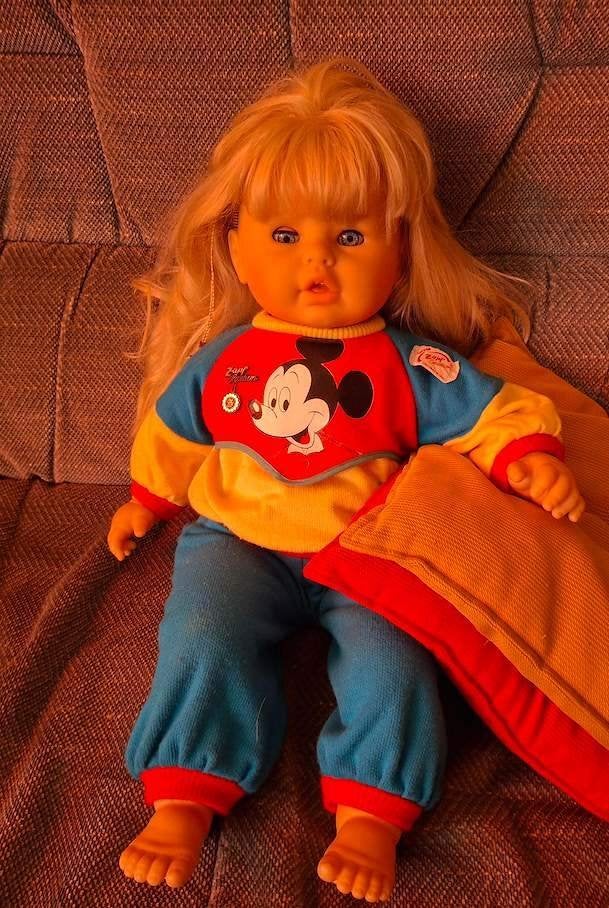 vintage pop, Zapf Creation, Original Modell, 60 cm lang, Verzamelen, Ophalen, Zo goed als nieuw, Pop, Levensecht of Reborn