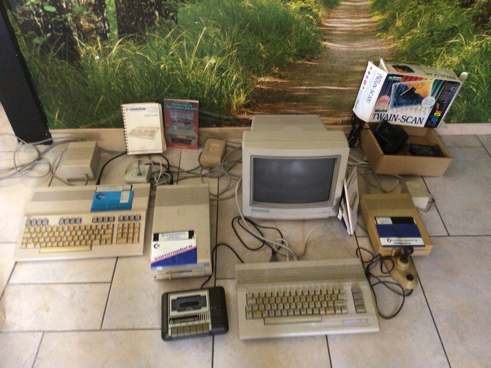 Grote collectie Commodore 64 en 128 met accessoires, Computers en Software, Ophalen