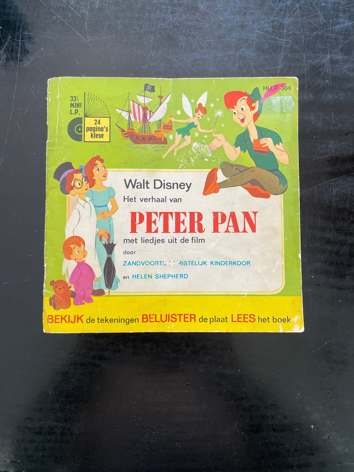 Walt Disney's Peter Pan - Mini LP met boekje, Gebruikt, 7 inch, Ophalen of Verzenden, 3 tot 5 jaar