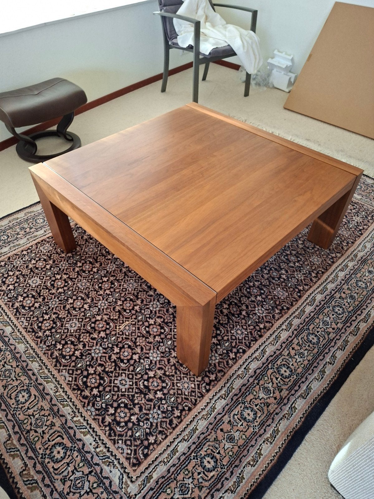 Salontafel, Huis en Inrichting, Tafels | Salontafels, Ophalen, Gebruikt, 100 tot 150 cm, Vierkant