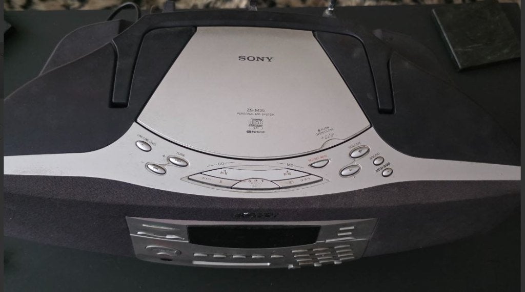 Sony ZS-M35 Mini Disc\CD\Radio Speler Portable, Ophalen, Refurbished, Radio