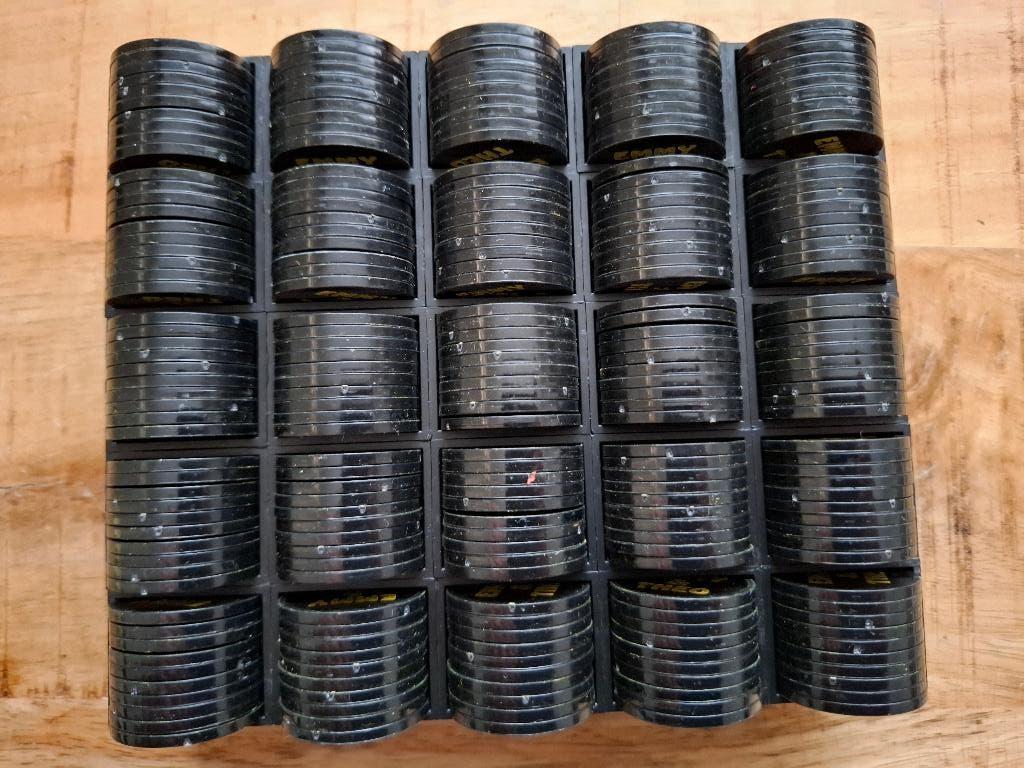250 consumptiemunten met telbak , consumptie munten, Ophalen of Verzenden, Gebruikt