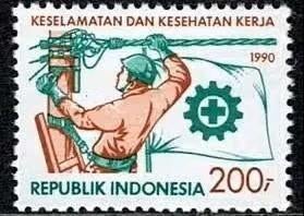 Indonesie 1990 -ZBL1411 -veiligheidsvoorschriften  - b1, Verzenden, Postfris, Zuidoost-Azië