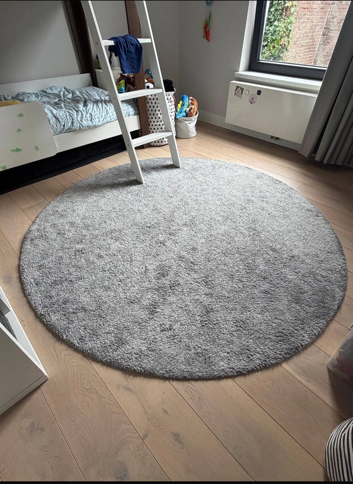 Ikea ronde kleed (grijs), Ophalen, Zo goed als nieuw, Grijs, Rond