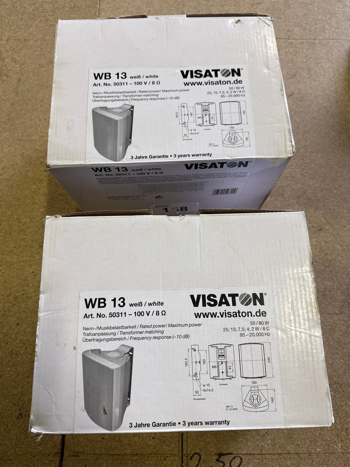 Visaton WB 13 Wit Luidsprekers - Nieuw in Doos, Overige merken, Nieuw, Ophalen of Verzenden, 60 tot 120 watt