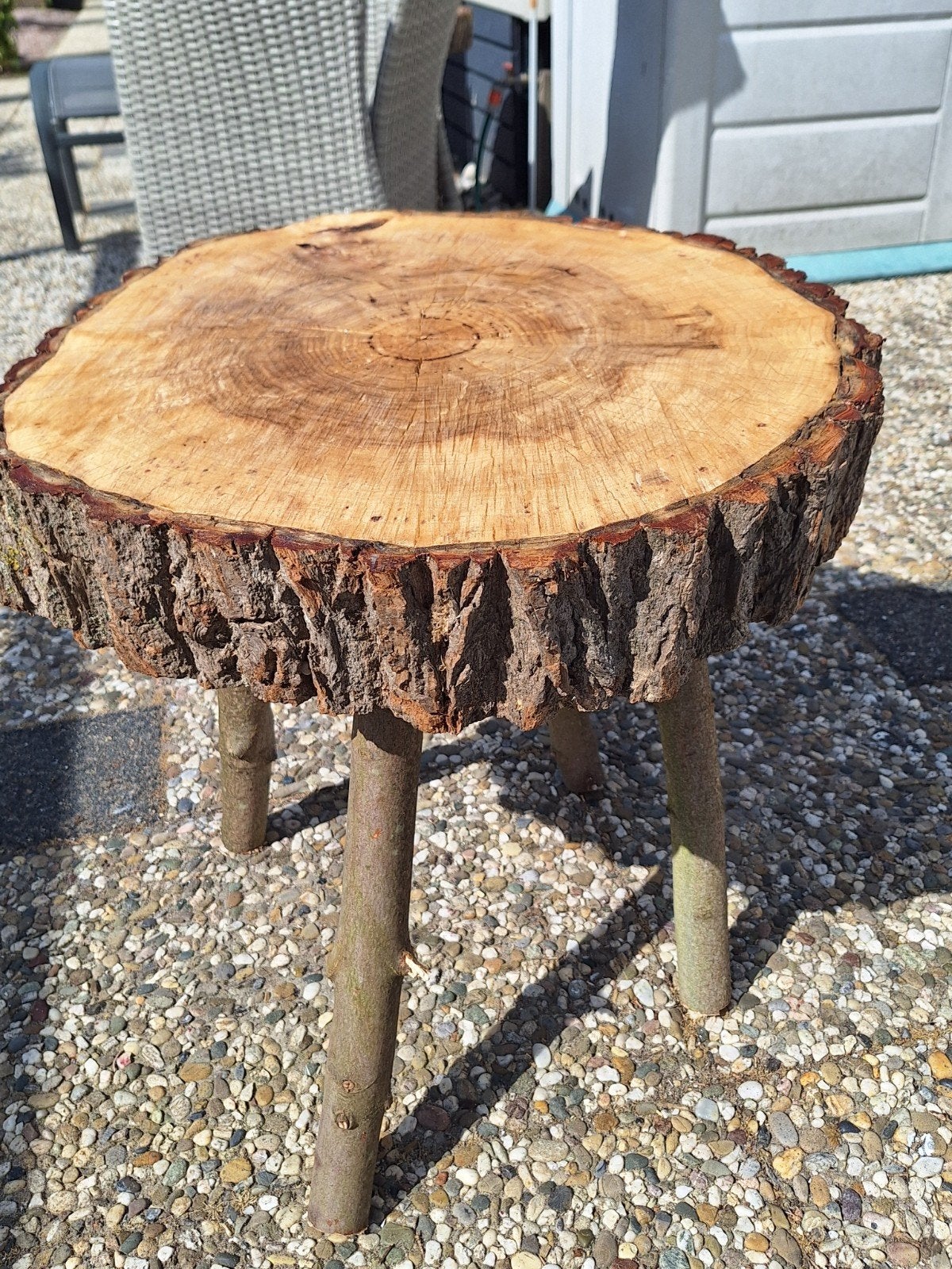 Bijzettafel Tuin, Minder dan 55 cm, Rond, Nieuw, Hout