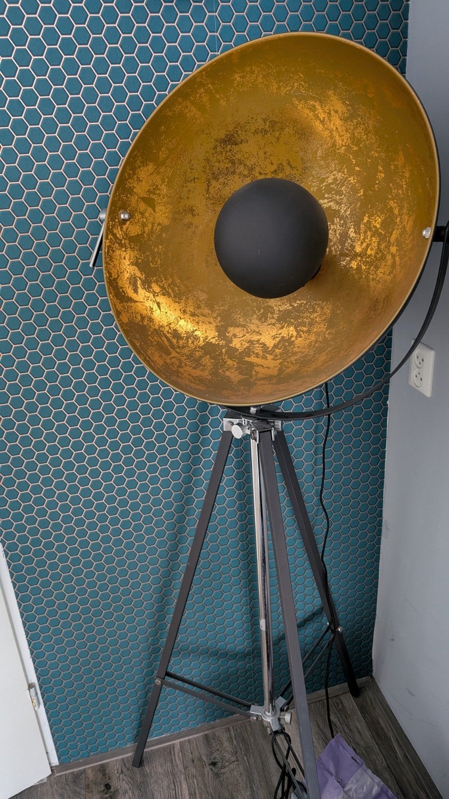 Vandeheg vloerlamp - dimbaar, Ophalen of Verzenden, Gebruikt, Metaal, 150 tot 200 cm
