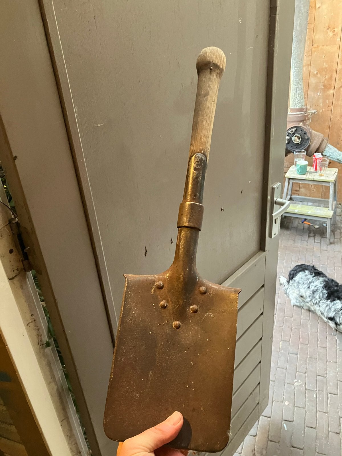 Originele WO2 Schop - Militair Gereedschap, Verzamelen, Militaria | Tweede Wereldoorlog, Ophalen, Landmacht, Overige gebieden