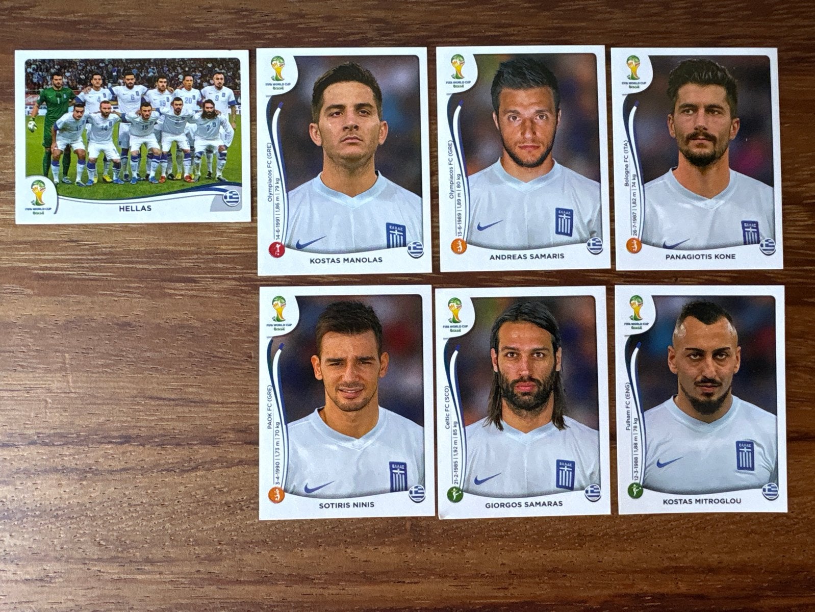 Panini WK 2014 Brazilië Griekenland Voetbalplaatjes, Ophalen of Verzenden, Nieuw, Stickers en Plaatjes