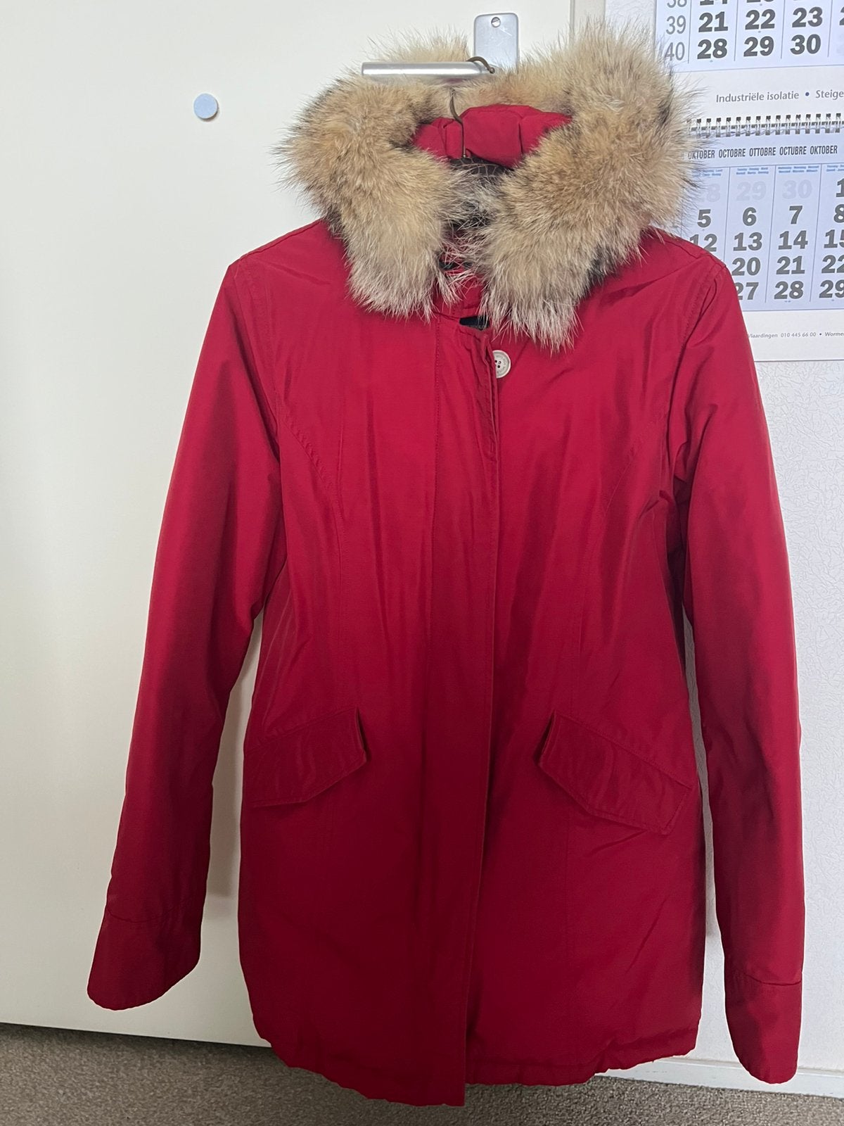 Jas Woolrich maat M, Ophalen of Verzenden, Zo goed als nieuw, Maat 38/40 (M), Rood