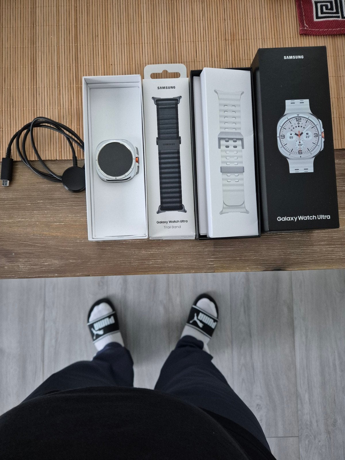 Samsung Galaxy Watch Ultra met extra bandjes, Ophalen, Zo goed als nieuw, Stappen, Samsung