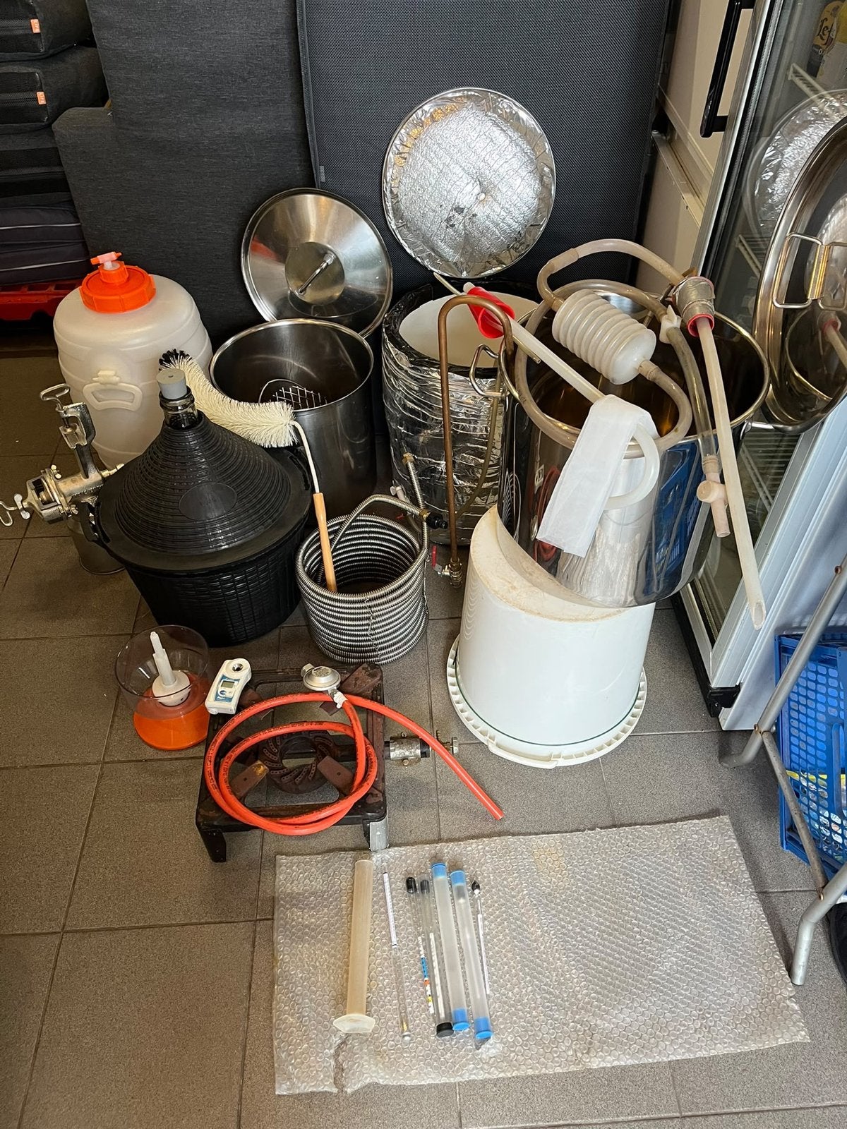 Complete bierbrouwset voor thuisbrouwers, Ophalen, Gebruikt
