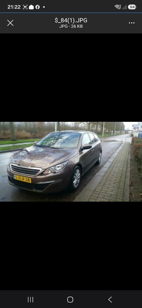 Peugeot 308 1.6 E-hdi 88 KW SW 2014 Bruin, Auto's, Voorwielaandrijving, Stof, 4 cilinders, Bruin